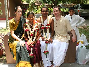 Krsnapriya & Govardhan & newlyweds