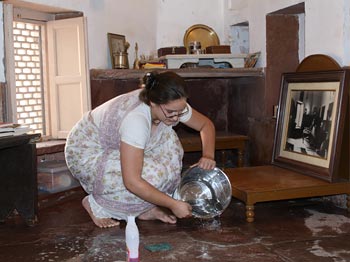 Cleaning Prabhupada's Kitchen