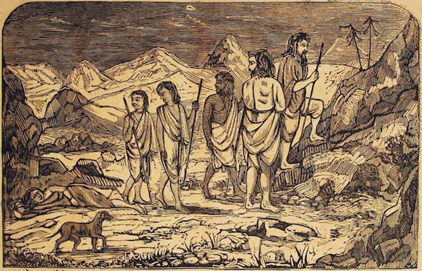 Pandavas on svargarohana