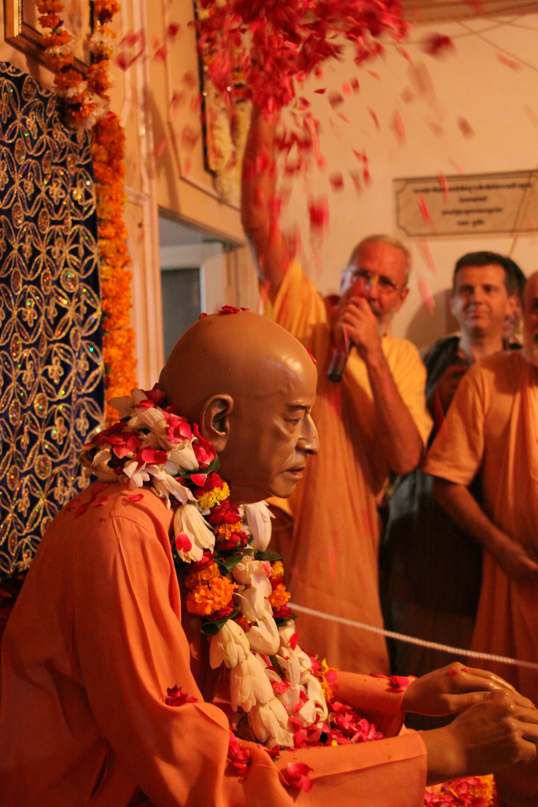 Swami B.G. Narasingha at Prabhupadas rooms at Radha Damodara