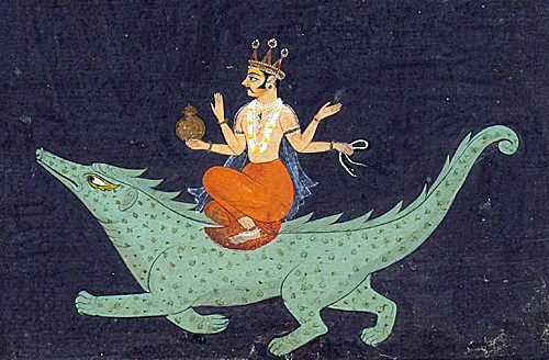 Varuna Riding a Makara