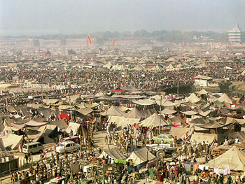 City of tents at Kumbha Mela