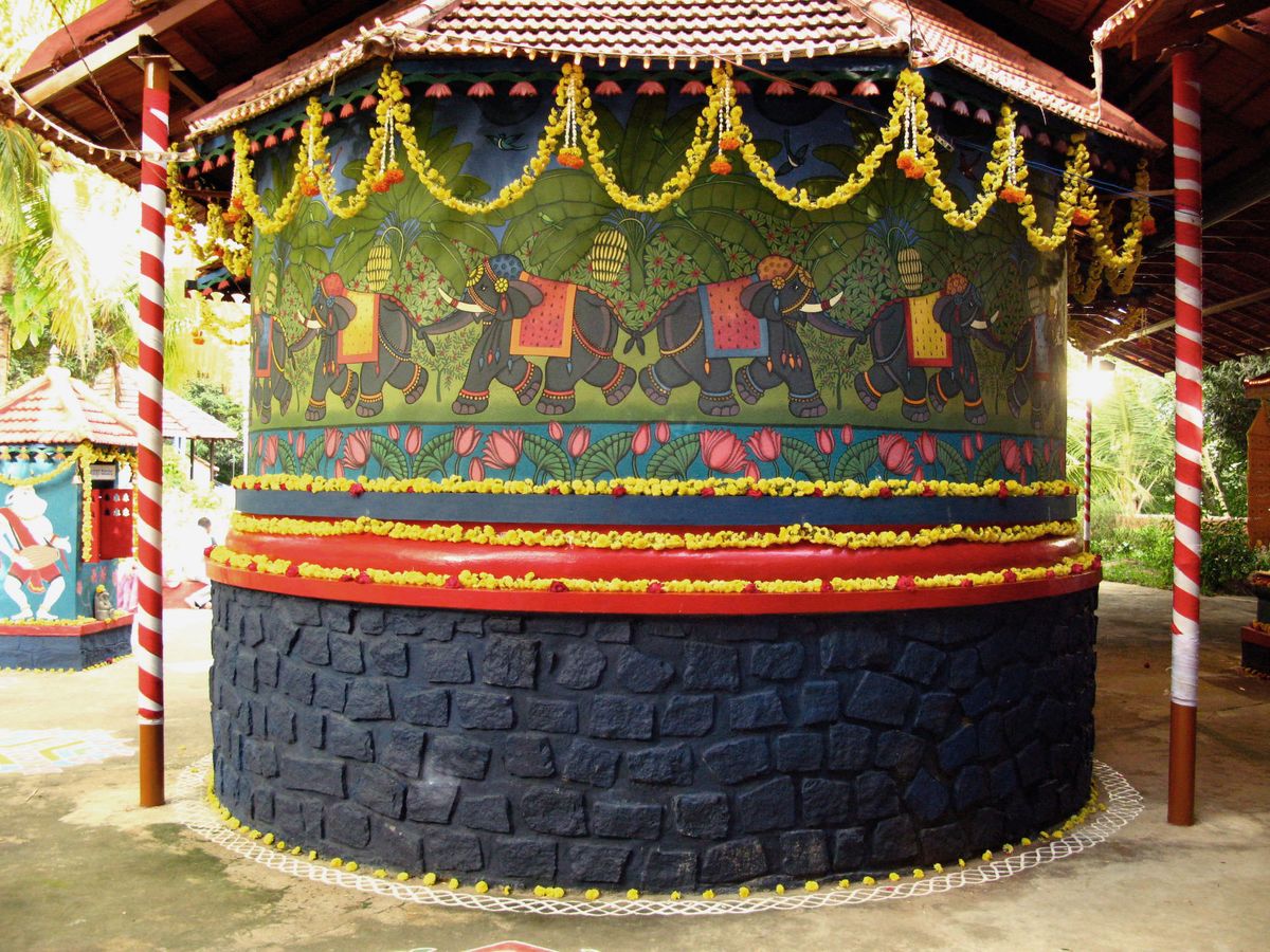 Temple Wall Painting in Govindaji Gardens