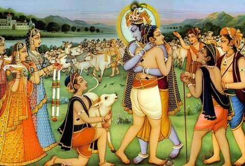 Krishna meets Gopakumara
