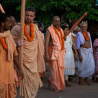 Devotees on Nagara Sankirtana
