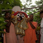 Devotees Move Jagannatha to His New Temple