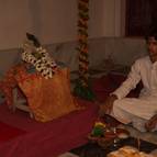 Salagrama Sila Waiting for His bride, Tulasi-devi