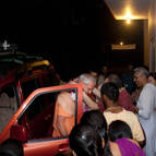 Guru Maharaja Stepping Out of the Car